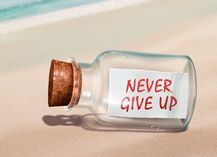 Never give up bottle