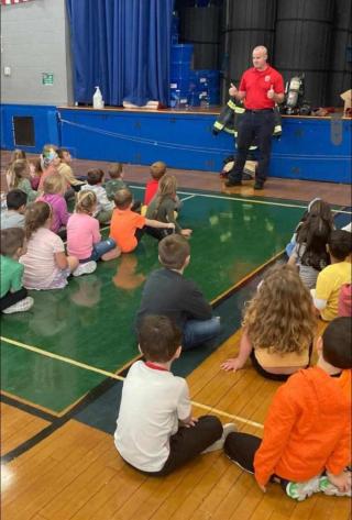School Fire Safety Instructor- Firefighter Evan Jacobs
