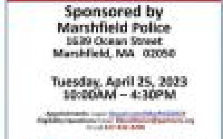 Blood Drive Sponsored by Marshfield Police Dept