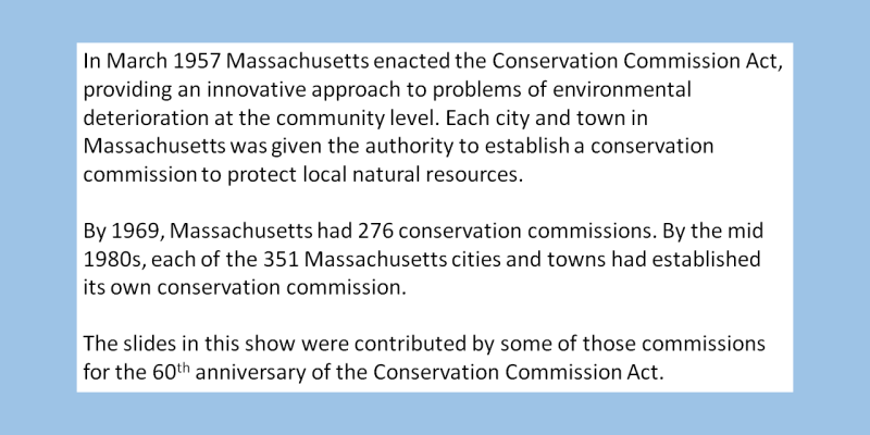 Courtesy of Massachusetts Association of Conservation Commission 