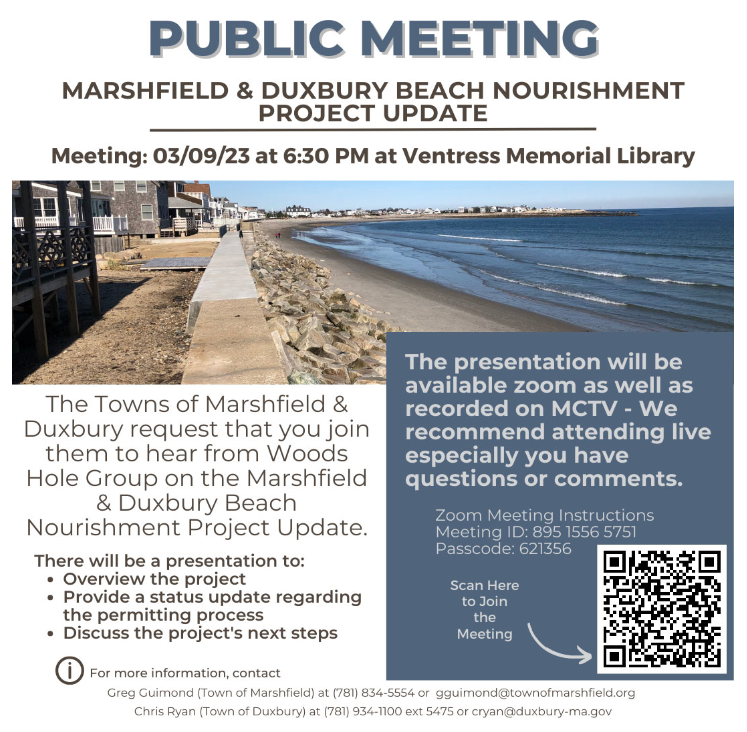 Marshfield &amp; Duxbury Beach Nourishment Project Update